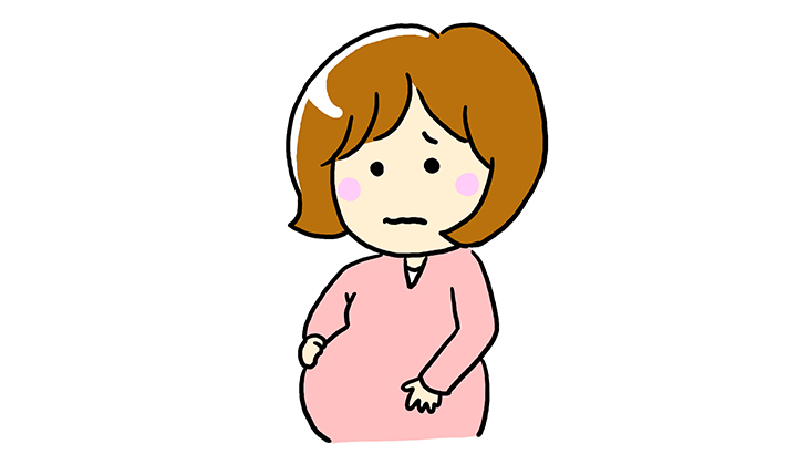 不安そうな妊婦