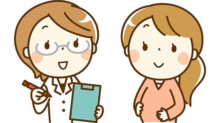 妊婦と女医さん